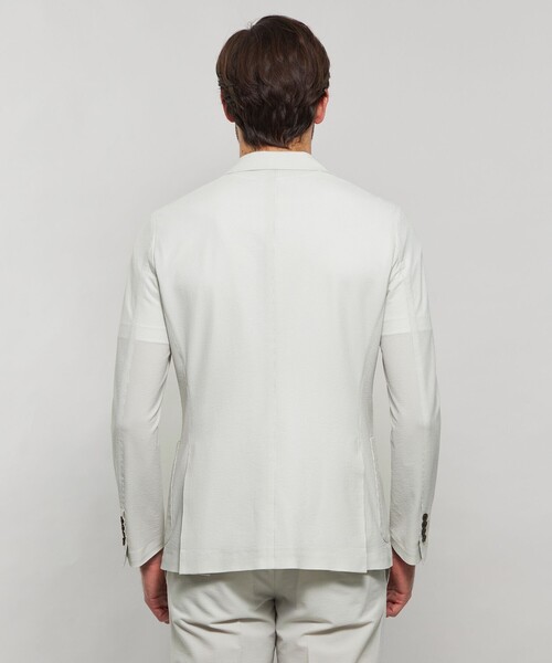ジャケット テーラードジャケット 「WEB・一部店舗限定」「BREASY JACKET」ポリエステルサッカーセットアップジャケット メンズの画像
