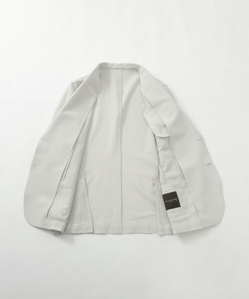 ジャケット テーラードジャケット 「WEB・一部店舗限定」「BREASY JACKET」ポリエステルサッカーセットアップジャケット メンズの画像