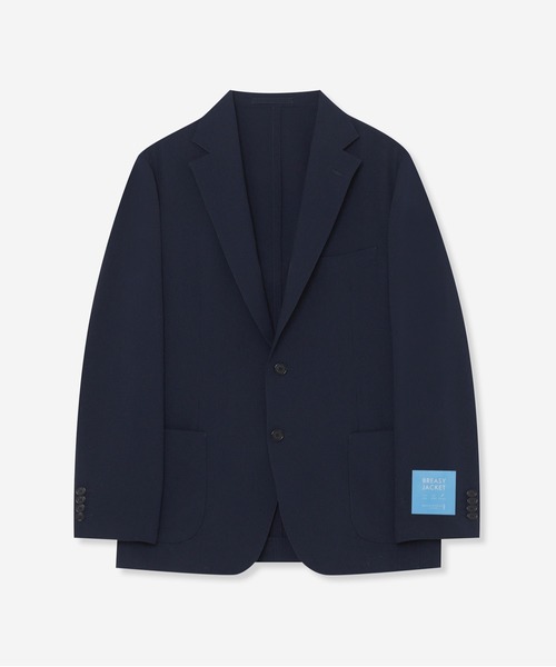 ジャケット テーラードジャケット 「WEB・一部店舗限定」「BREASY JACKET」ポリエステルサッカーセットアップジャケット メンズの画像