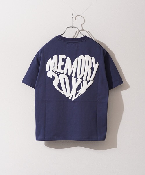 MEMORY tシャツ 「MEMORY」ハート発砲 半袖 Tシャツ / Heart