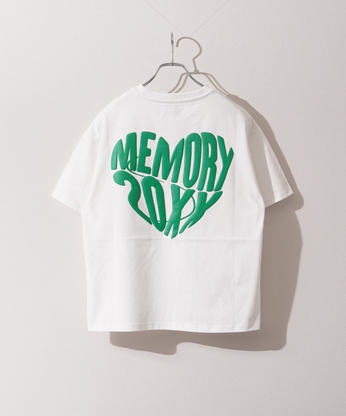 まあぶん　BEATING HEART 半袖Tシャツ 2枚セット MEMORY tシャツ 「MEMORY」ハート発砲 半袖 Tシャツ / Heart
