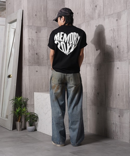 まあぶん　BEATING HEART 半袖Tシャツ 2枚セット MEMORY tシャツ 「MEMORY」ハート発砲 半袖 Tシャツ / Heart