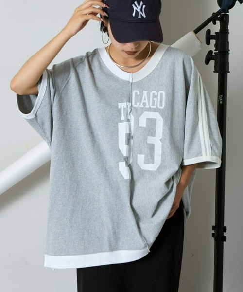 「etsinta」 半袖Tシャツ ONE SIZE グレー レディース