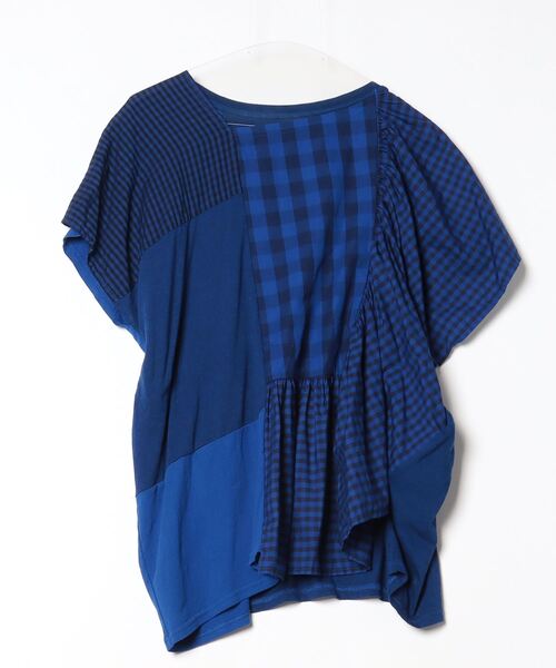 「ZUCCa」 半袖ブラウス M size ブルー レディース
