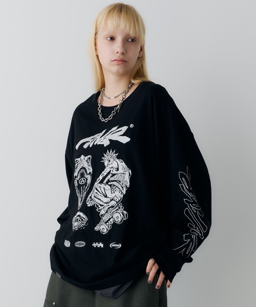 AIVER（アイバー） tシャツ Johann×AIVER 刺繍L/S TEE メンズ 
