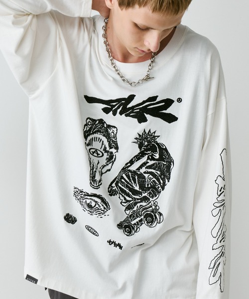 AIVER（アイバー） tシャツ Johann×AIVER 刺繍L/S TEE メンズ 