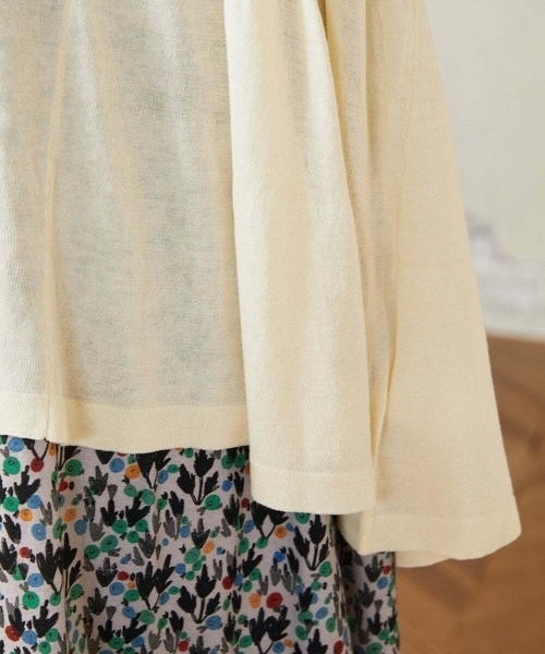 Jocomomola（ホコモモラ） カーディガン 「接触冷感」シアートッパー