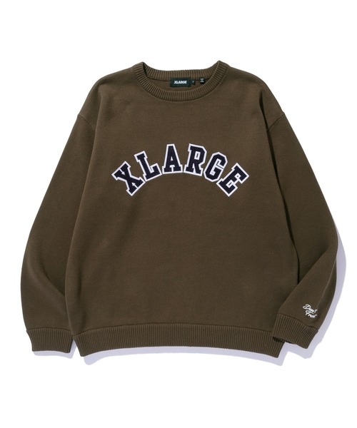 XLARGE ニットブラウンL エクストララージ（XLARGE）（メンズ）ニットベスト メンズ OLD