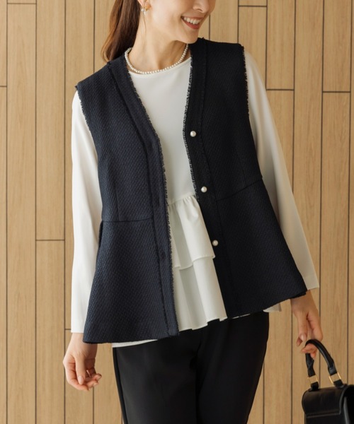 Sono（ソーノ） ベスト ジレ ご自宅でお洗濯可能/日本製「SONO/ソーノ