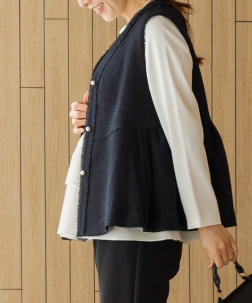 Sono（ソーノ） ベスト ジレ ご自宅でお洗濯可能/日本製「SONO/ソーノ