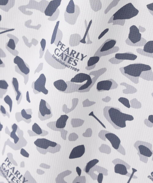 ポロシャツ ポロ 「PEARLY GATES」格子ジャージ半袖スキッパーポロシャツ 「ヒョウ柄」 レディース_8