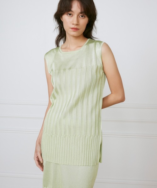 ニット セーター シャイニーヤーンプルオーバー 「la veille by SUPERIOR CLOSET」「セットアップ対応」 レディース