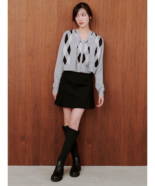 SNIDEL（スナイデル） スカート ベルト付きボックスミニスカショ