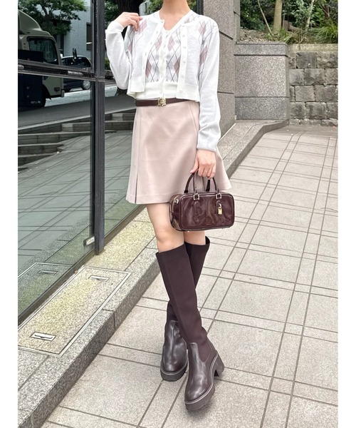 SNIDEL（スナイデル） スカート ベルト付きボックスミニスカショ