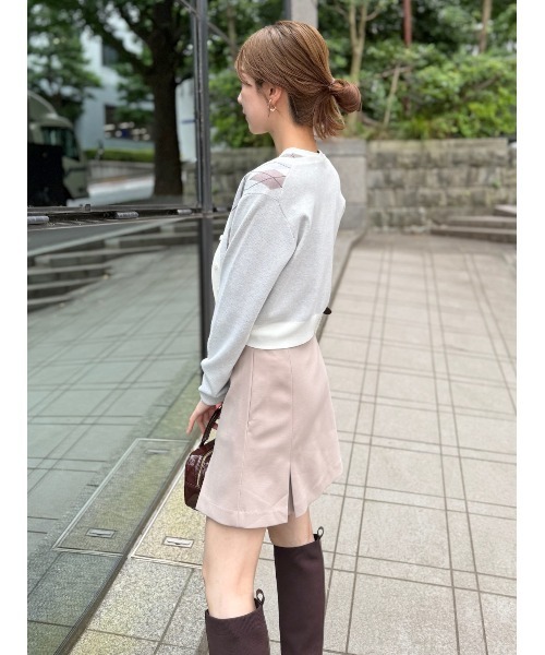 SNIDEL（スナイデル） スカート ベルト付きボックスミニスカショ