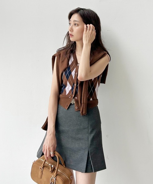 SNIDEL（スナイデル） スカート ベルト付きボックスミニスカショ