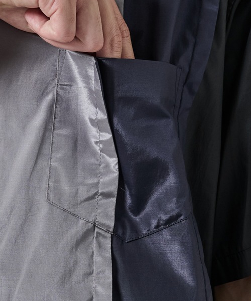 シャツ 「TOGA VIRILIS」Polyester cotton taffeta S/S shirt メンズ