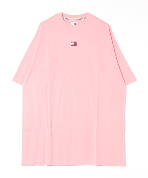 トミー ジーンズ  JEANS Tシャツ ワンピース XS ピンク TOMMY JEANS 「TOMMY JEANS」 Tシャツワンピース X-SMALL ピンク