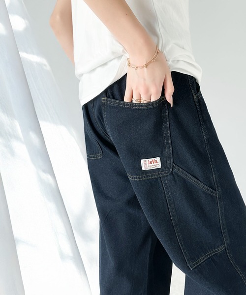 「Java」 デニムパンツ MEDIUM グリーン レディース_画像6