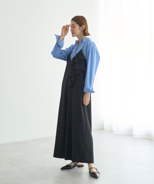 Heve （ヘイヴ）ラッフル オールインワン Heve （ヘイヴ）ラッフル オールインワン satin all-in-one