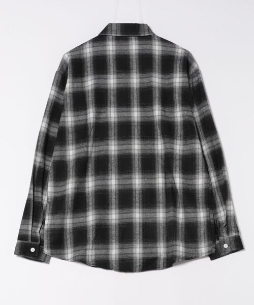 メンズ オンブレチェック柄 シャツ カジュアル S~3XL z98 BENDER TOKYO シャツ 「BENDER TOKYO」ビッグシルエット 起毛