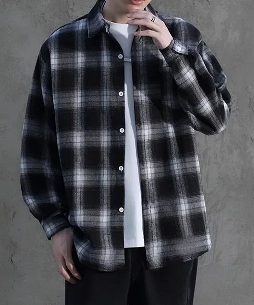 ARCHIVER シャツ 「Bz」オンブレチェックシャツ メンズ レディース