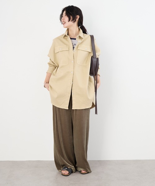★2点 まとめ売り Healthy denim オーバーサイズ ビッグシャツ Healthy denim（ヘルシーデニム） Almond スーパービッグシャツ