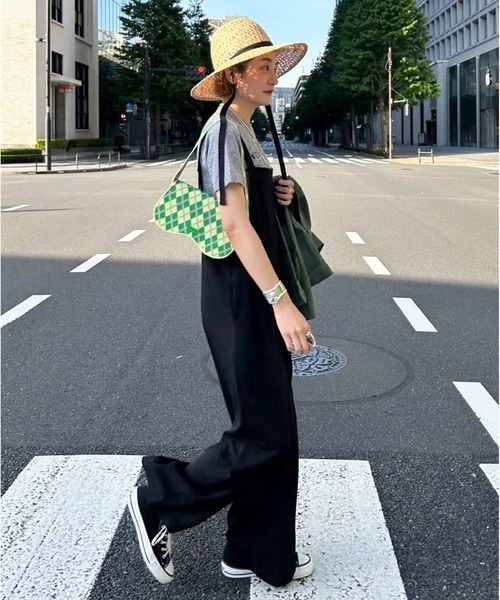 「SHENERY」 オーバーオール 36 ブラック レディース_画像3