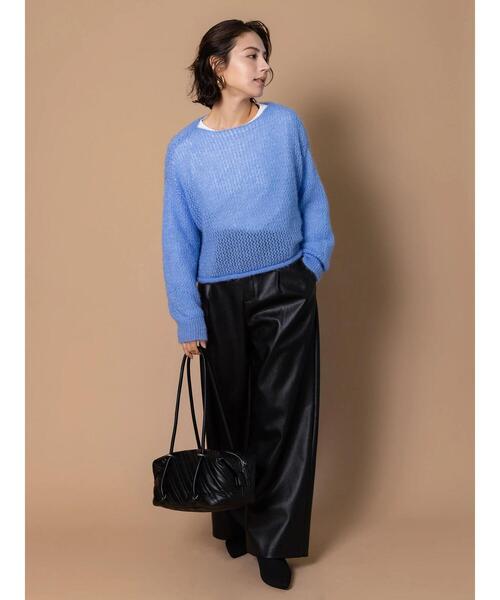 パンツ tei Te chichi パンツ フェイクレザーセミワイドパンツ「2025Autumn