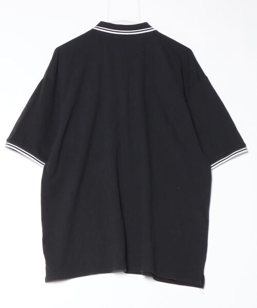 「LYLE&SCOTT」 ワンポイント半袖ポロシャツ L ブラック メンズ_画像2