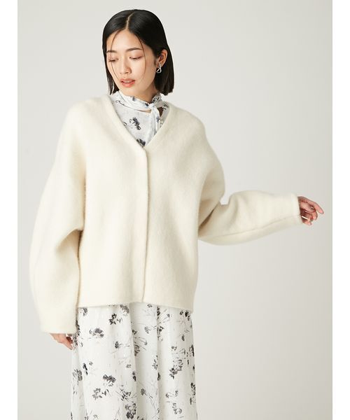 FRAY I.D（フレイ・アイディー） カーディガン ダブルフェイスラクーン