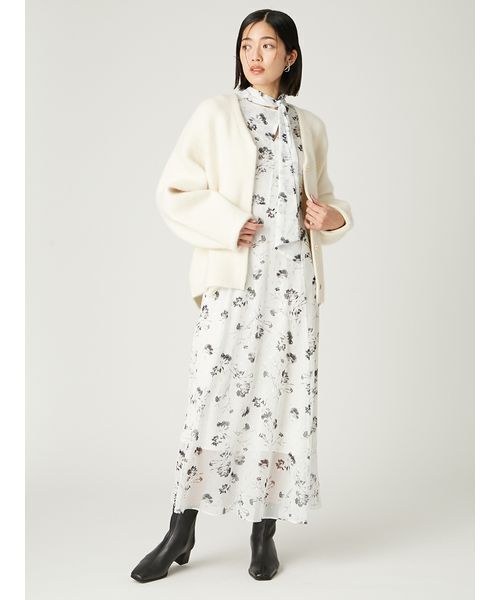 FRAY I.D ダブルフェイスラクーンカーディガン FRAY I.D（フレイ・アイディー） カーディガン ダブルフェイスラクーン