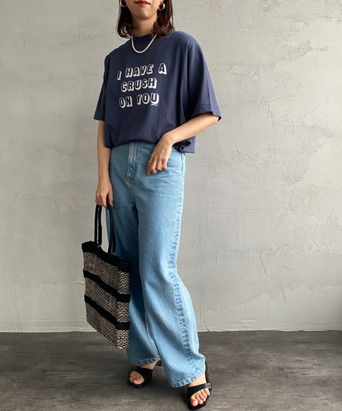 「AMERICANA」 半袖Tシャツ ONE SIZE キナリ レディース_画像4