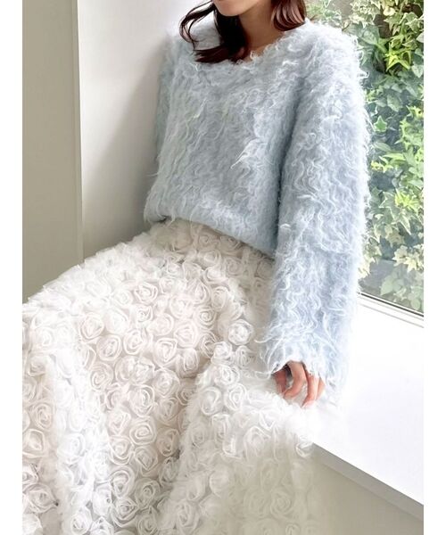 エリリン出品 HeRIN.CYE ニット セーター Zip up knit tops ジップアップニット