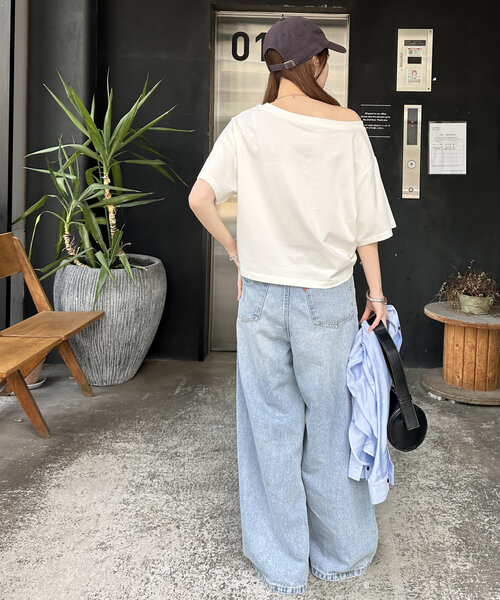 Discoat（ディスコート） 半袖Tシャツ FREE サックスブルー レディース