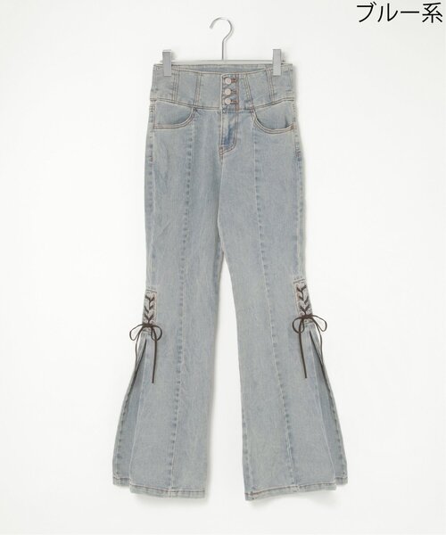 VENCE EXCHANGE ジーンズ デニム デニムパンツ サイドカットアウト