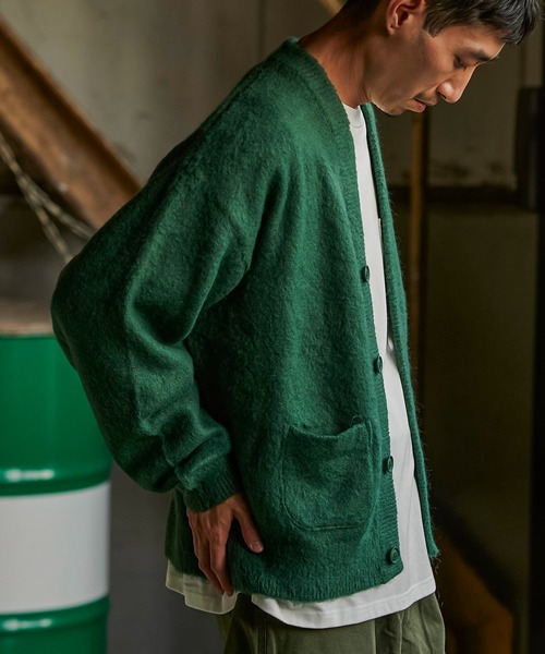 REMI RELIEF（レミ レリーフ） カーディガン 起毛ニットカーデ(無地