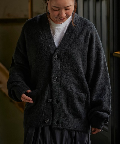 REMI RELIEF（レミ レリーフ） カーディガン 起毛ニットカーデ(無地