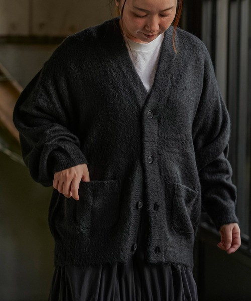 Lui jewelry リブ編み ブラック カーディガン カーディガン（ウールブレンド） ブラック - LOEWE