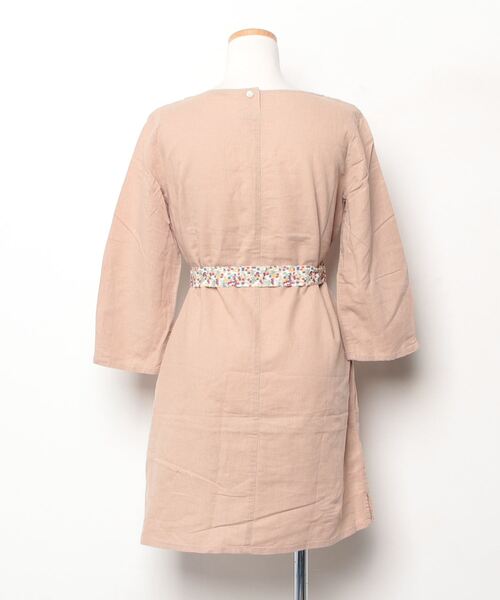「nimes et nimes」 7分袖ワンピース - ベージュ レディース_画像2