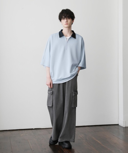 「ASTRONOMY」 半袖ポロシャツ L レッド メンズ_画像2