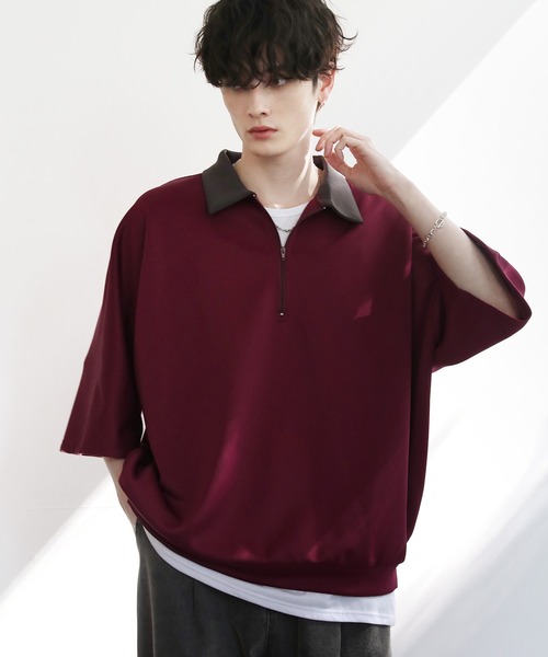 「ASTRONOMY」 半袖ポロシャツ L レッド メンズ_画像7