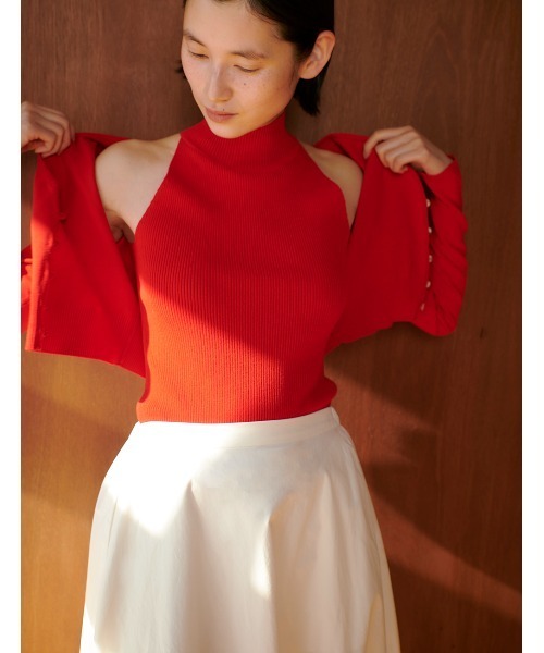 「RANDEBOO」 ノースリーブニット FREE ベージュ レディース_画像6