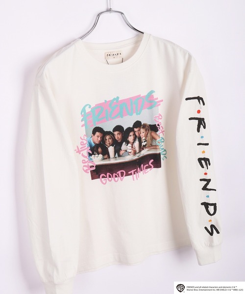 WESTSEA（ウエストシー） tシャツ FRIENDS フォトプリント ロゴ ロンT