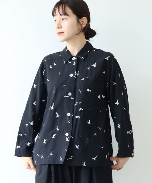 yuni ブラウス シャツ bird刺繍 haori ブラウス レディース : ZOZOTOWN