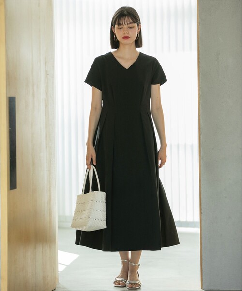 「OPAQUE.CLIP」 半袖ワンピース 38 グレー レディース_画像5