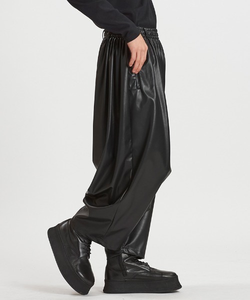 NO ID.（ノーアイディー） パンツ mp14318-シンセティックレザー