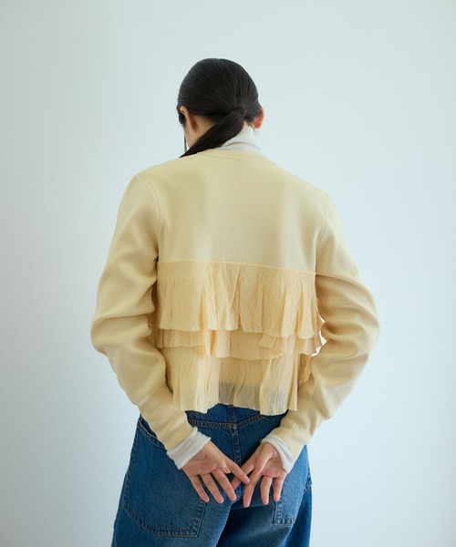 ADAM ET ROPE'（アダムエロペ） カーディガン 「サステナブル」フリル