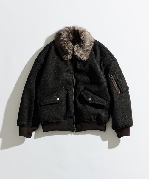 WETTEMPT ブルゾン アウター FUR-COLLARED MELTON FLIGHT JACKET