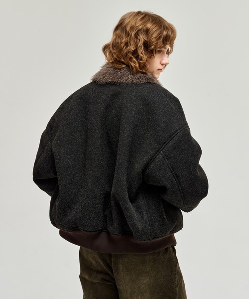 WETTEMPT ブルゾン アウター FUR-COLLARED MELTON FLIGHT JACKET